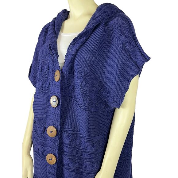 Pure Handknit Neiman Marcus sweater S / M Small Medium Cardigan Jacket Vest - Picture 6 of 12